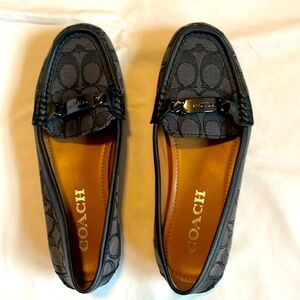 Authentic Coach Slip-On Dress Shoes. Black / Gray. Size 6.5. Worn Once.